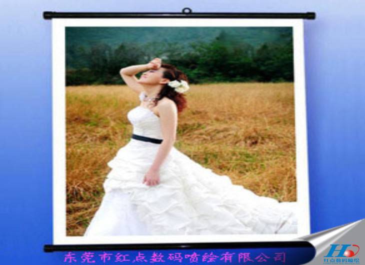 掛畫寫真噴繪又可稱為銀雕布寫真噴繪、高光白畫布寫真噴繪、絲光絹布寫真噴繪。